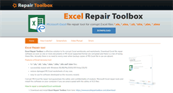 Desktop Screenshot of excelrepairtoolbox.com