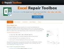 Tablet Screenshot of excelrepairtoolbox.com